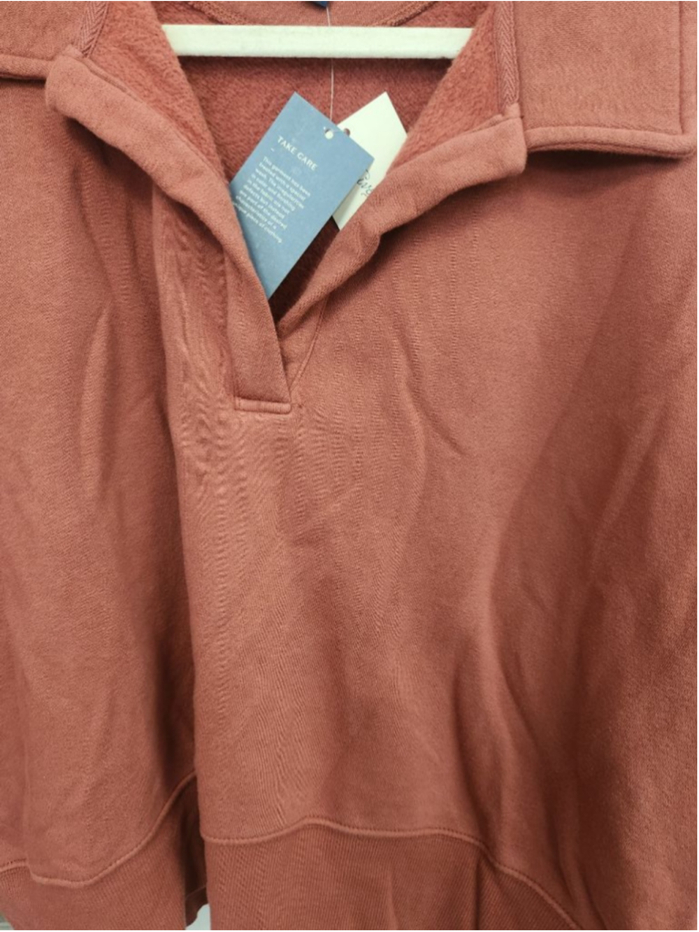 Universal Thread Rust Collared cropped Sweatshirt - Picture 9 of 11